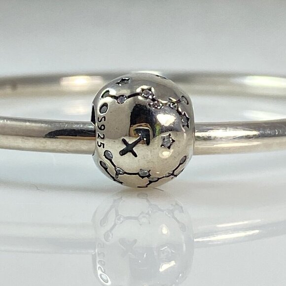 Sterling Silver Sagittarius Zodiac Constellation Charm - Picture 1 of 10